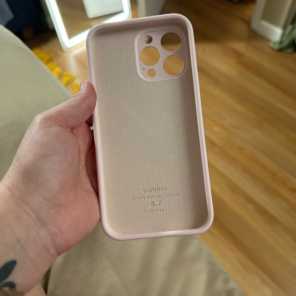 SURPHY iPhone 14 Pro Max case, liquid silicon phone case color “Pink Sand” - Picture 2 of 7